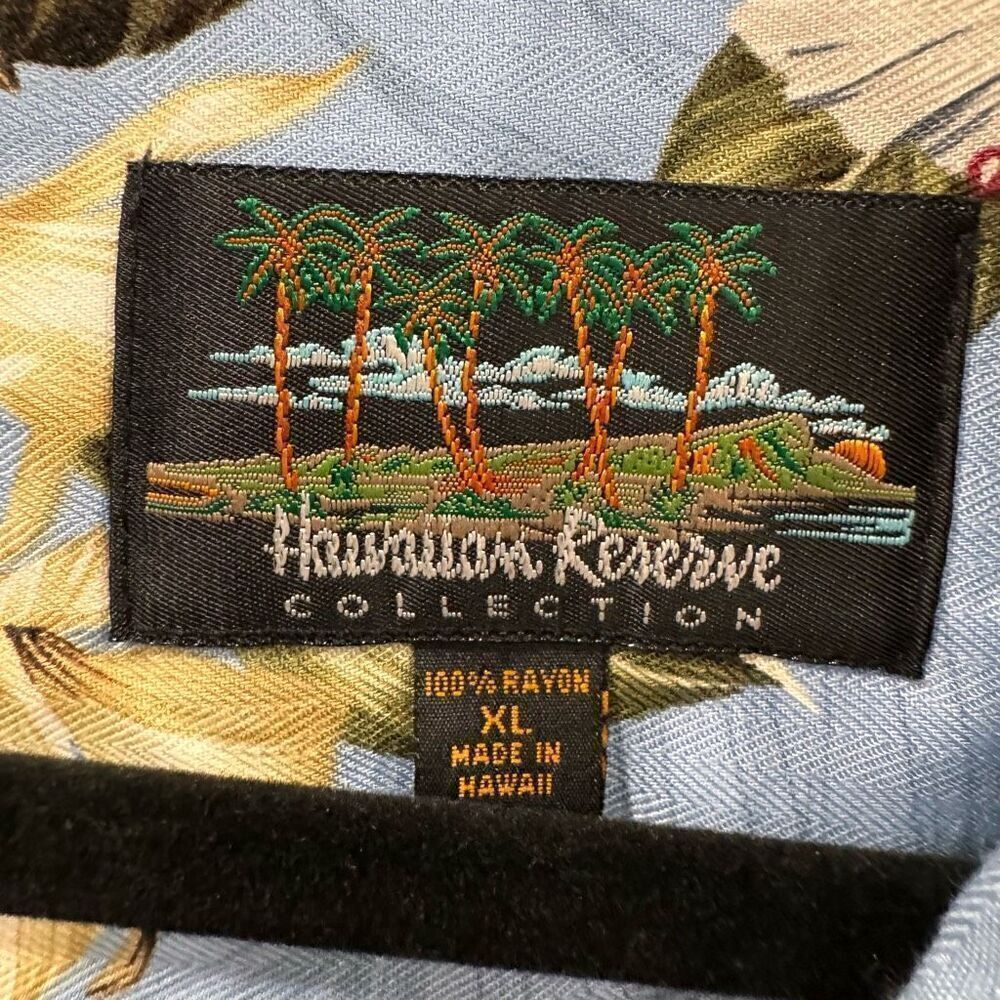 Hawaiian reserve collection men's 100% rayon shirt size XL - Picture 4 of 8